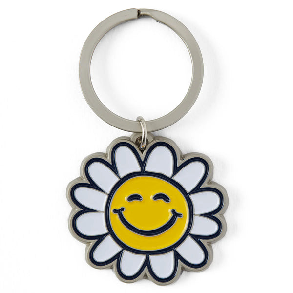 Enamel Keychain - Happy Smile Daisy