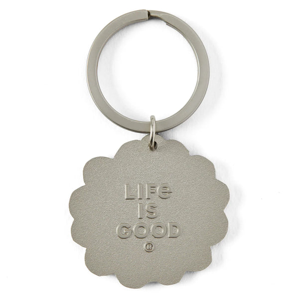 Enamel Keychain - Happy Smile Daisy