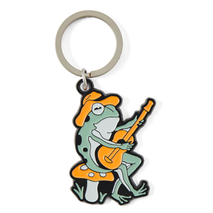 New Enamel Key Groovy Frog Guita Multi