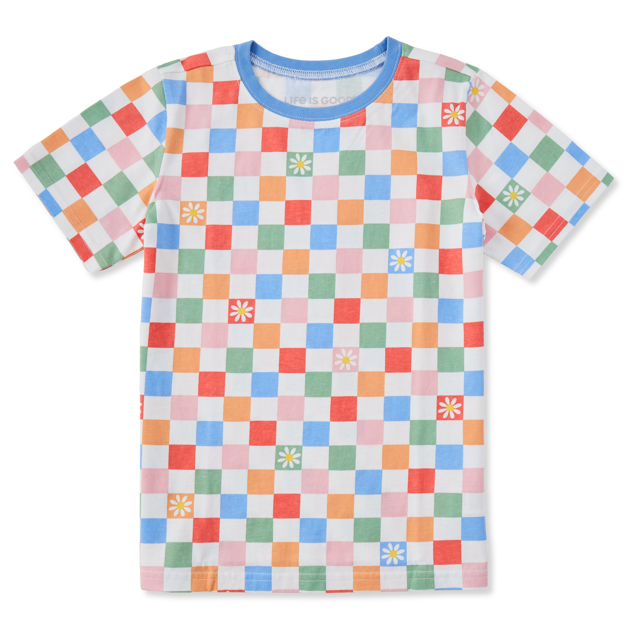 Toddler Crusher Tee - Daisy Checkerboard ALL OVER PRINT