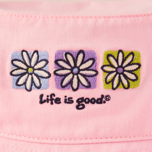 Bucket Hat Three Boxed Daisies