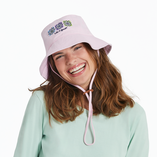 Bucket Hat Three Boxed Daisies
