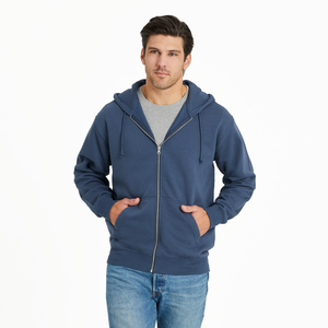 Men's Good Vibes Fleece Zip Hoodie - Solid Darkest Blue