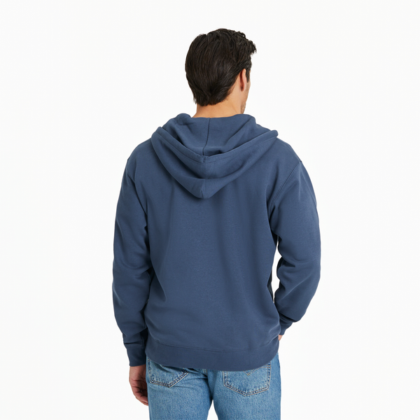 Men's Good Vibes Fleece Zip Hoodie - Solid Darkest Blue