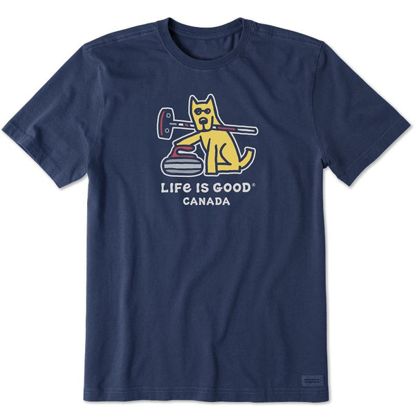 Men's Crusher Tee - Rocket Curling - Life is Good Westport, Canada