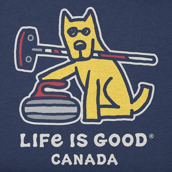 Men's Crusher Tee - Rocket Curling - Life is Good Westport, Canada