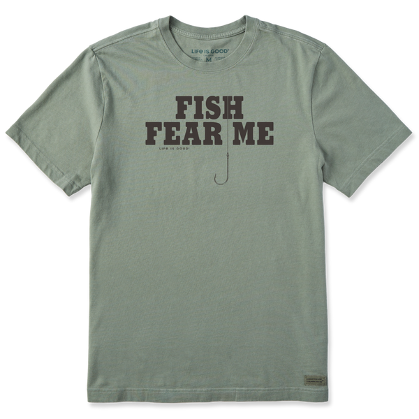 Men's Crusher Tee - Fish Fear Me Hook - Life is Good Westport, Canada
