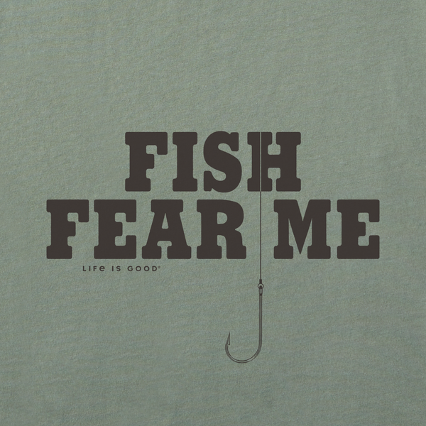 Men's Crusher Tee - Fish Fear Me Hook - Life is Good Westport, Canada