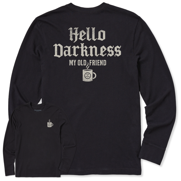 Men's Long Sleeve Crusher Tee - Hello Darkness