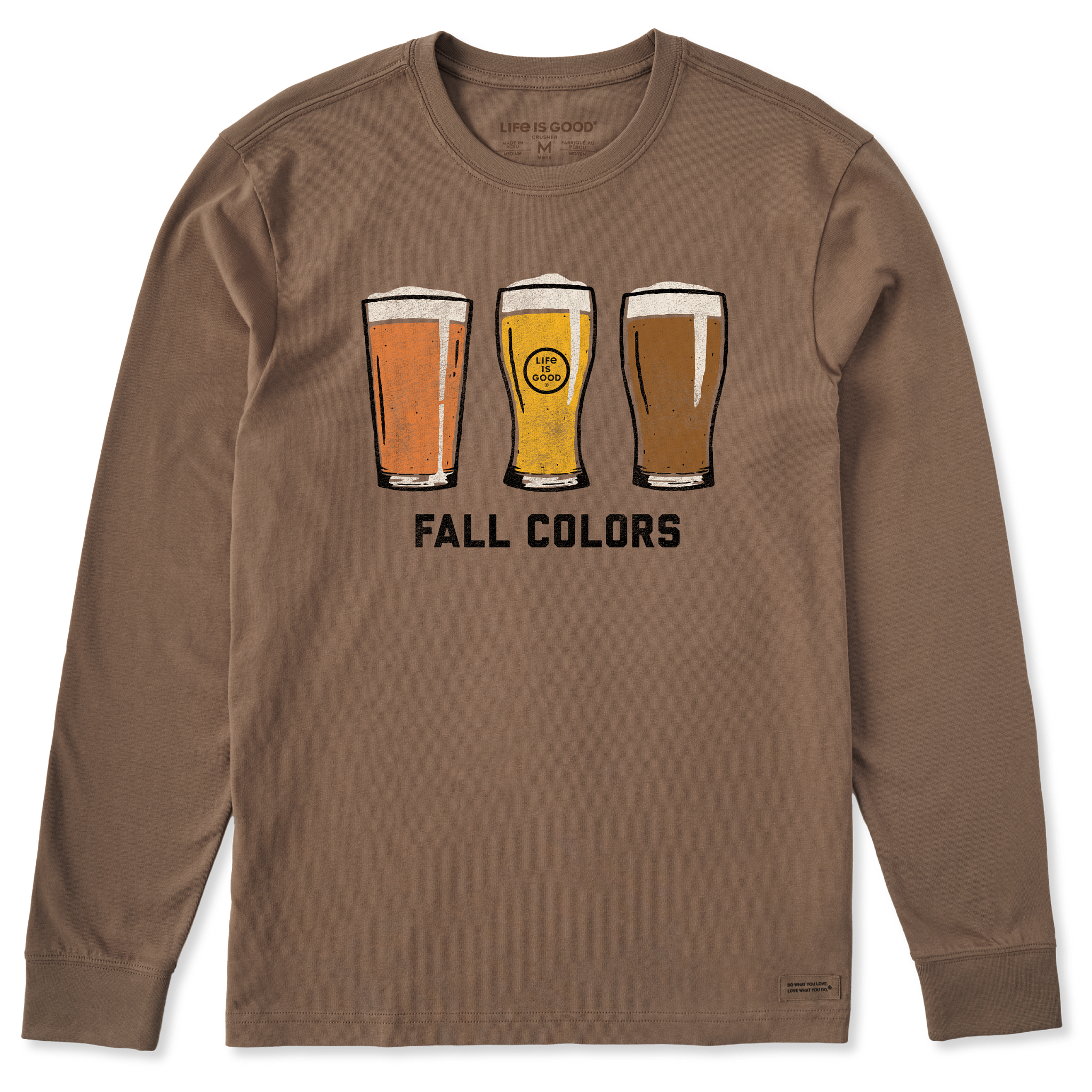 Men's Long Sleeve Crusher Tee - Fall Colors Beer