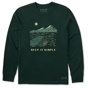 Men's Long Sleeve Crusher Tee - Keep it Simple Dock