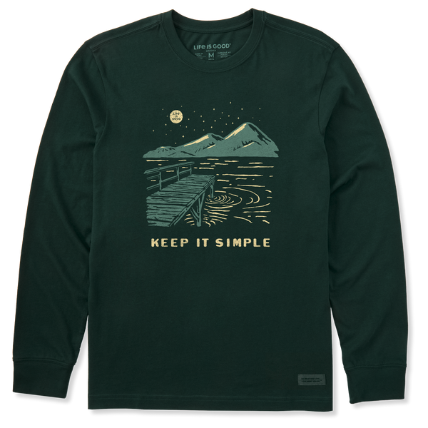 Men's Long Sleeve Crusher Tee - Keep it Simple Dock