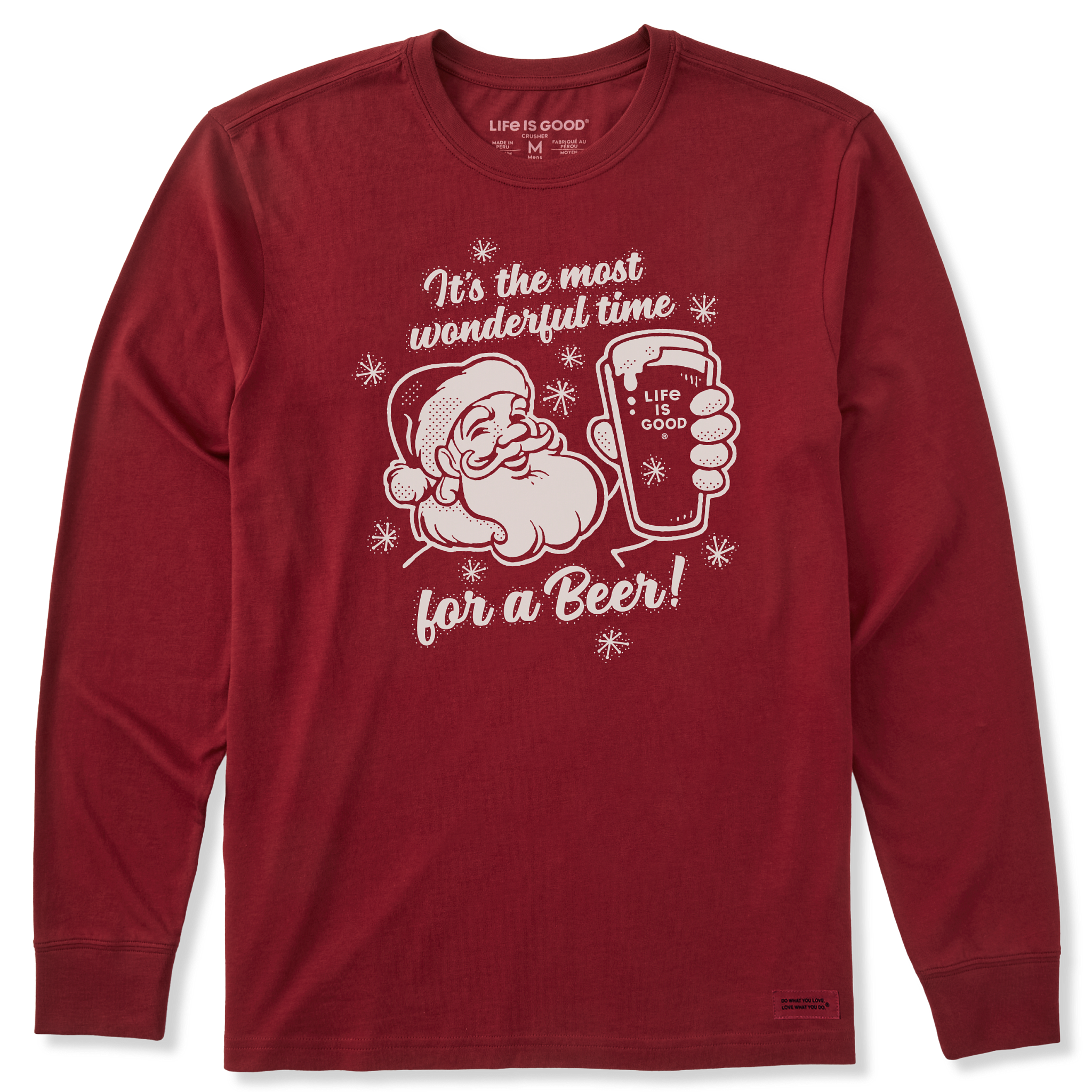 Men's Long Sleeve Crusher Tee - Time For A Beer