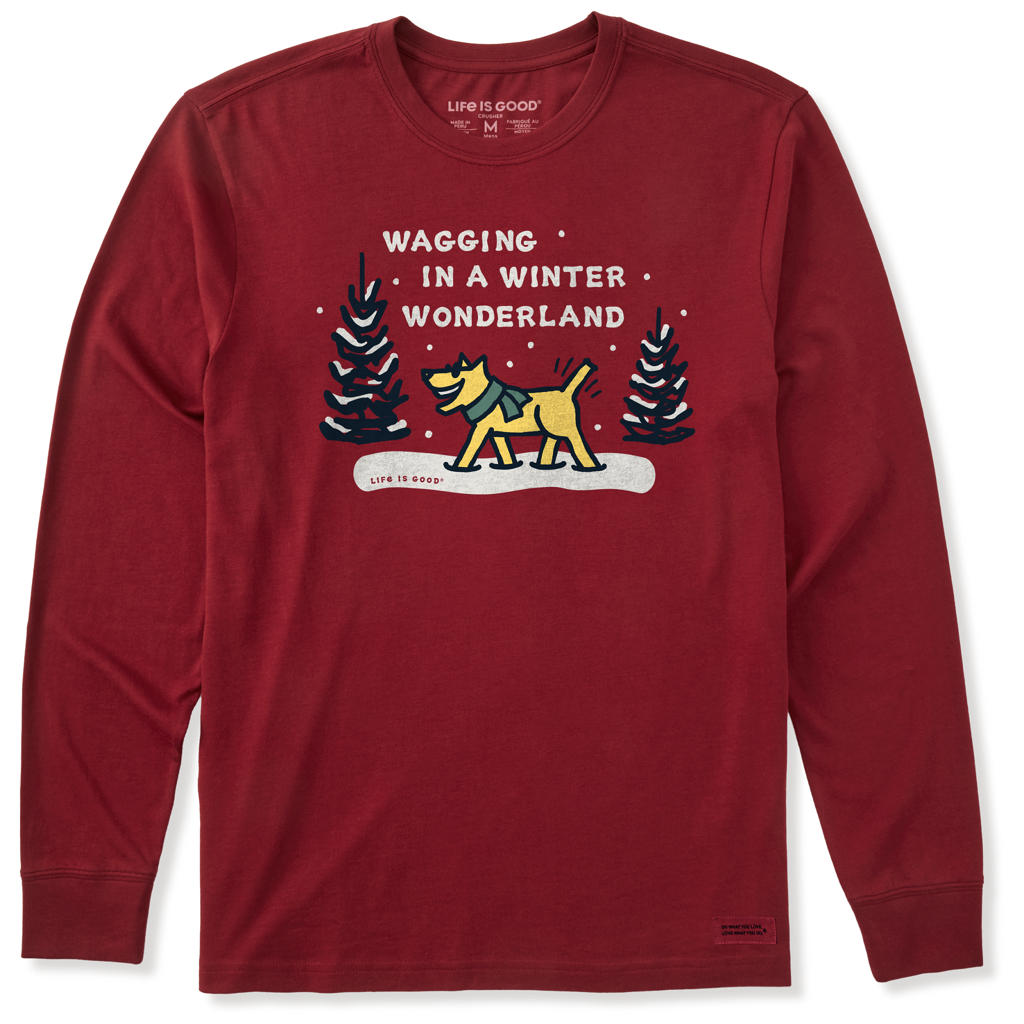 Men's Long Sleeve Crusher Tee - Wagging Wonderland