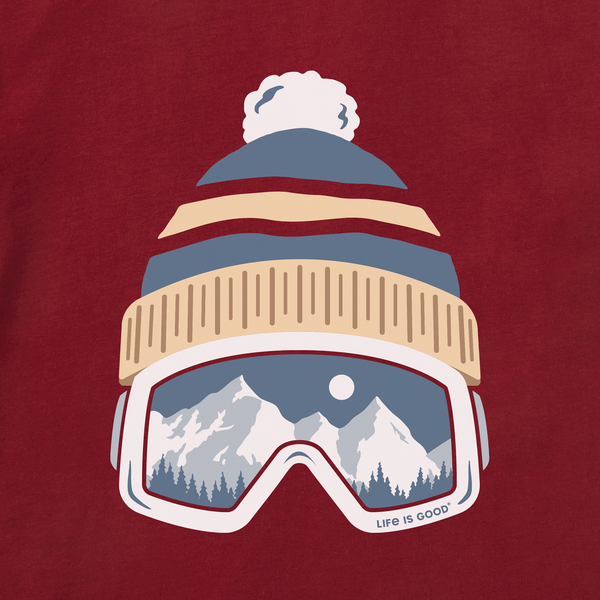 Men's Long Sleeve Crusher Tee - Ski Goggles Hat
