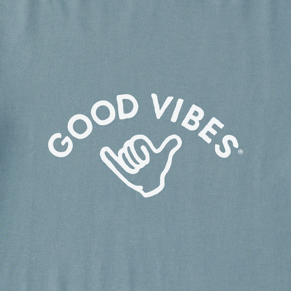 Men's Long Sleeve Crusher Tee - Good Vibes Shaka