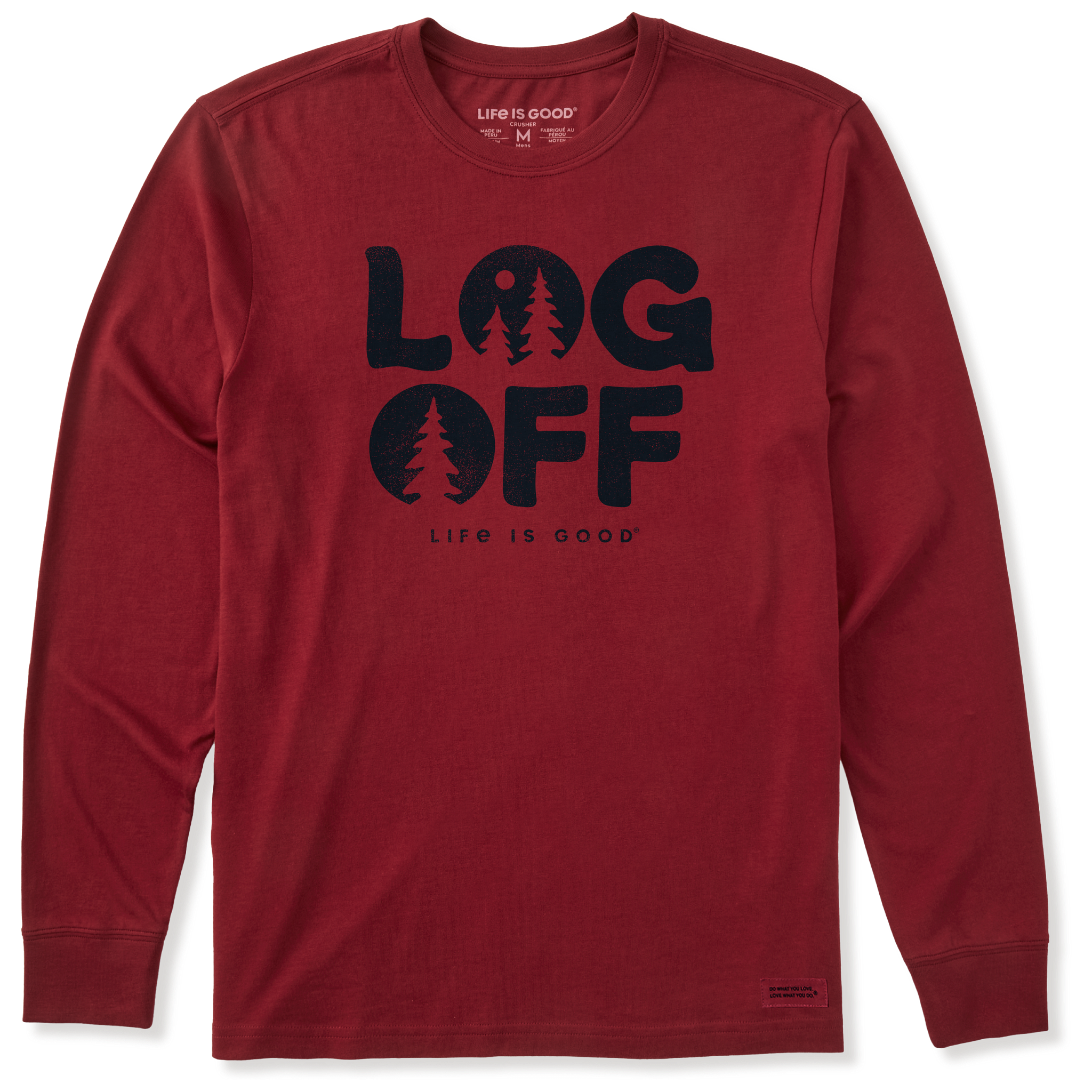 Men's Long Sleeve Crusher Tee - Clean Log Off