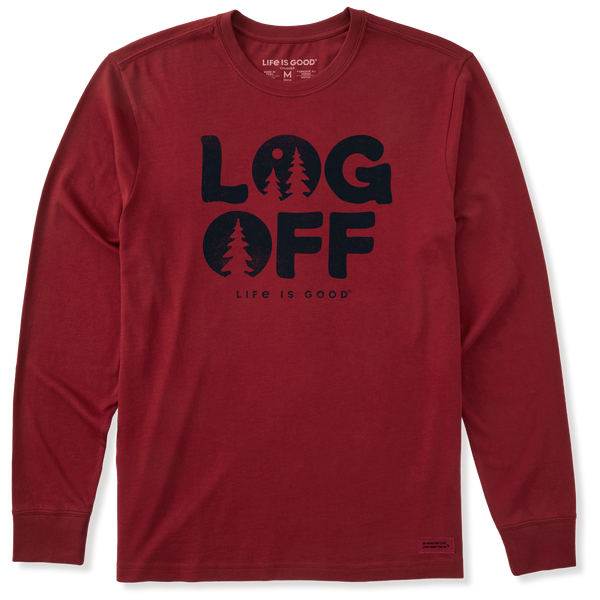 Men's Long Sleeve Crusher Tee - Clean Log Off