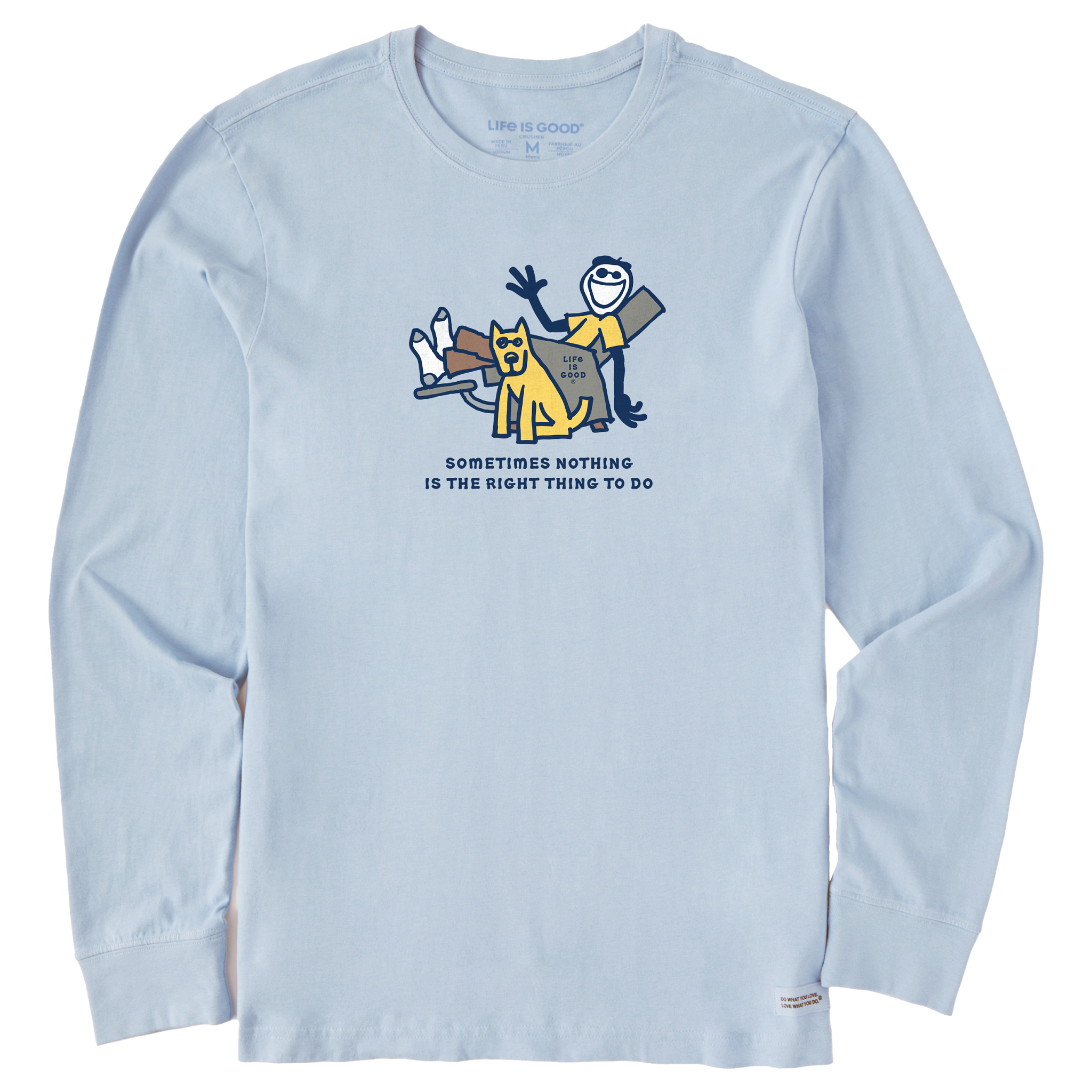 Men's Long Sleeve Crusher Tee - Jake & Rocket Right Thing