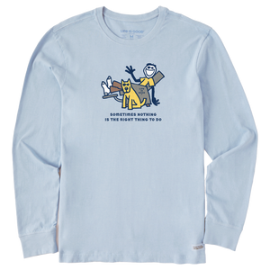 Men's Long Sleeve Crusher Tee - Jake & Rocket Right Thing