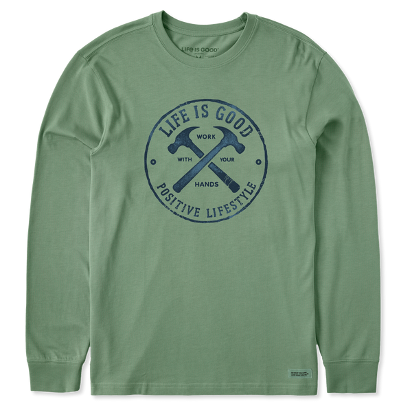Men's Long Sleeve Crusher Tee - Work With Your Hands
