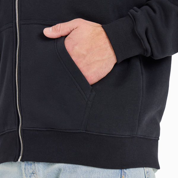 Men's Good Vibes Fleece Zip Hoodie - Crafty LIG Stack (True Black) - Life is Good Westport, Canada