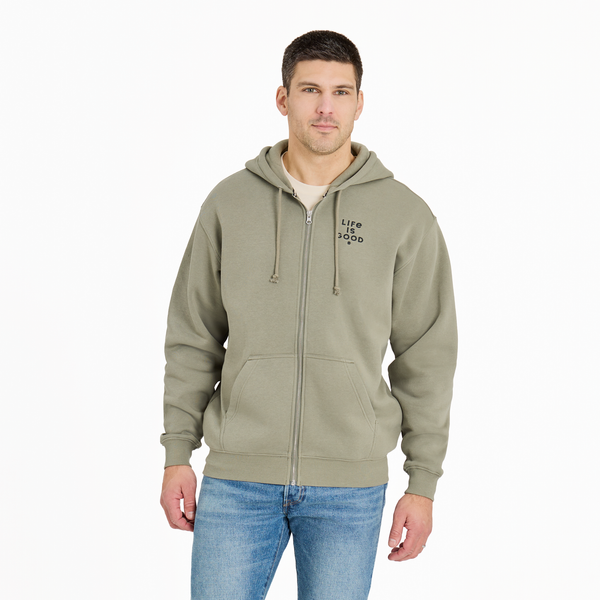 Men's Good Vibes Fleece Zip Hoodie - Crafty LIG Stack - Life is Good Westport, Canada