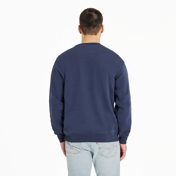 Men's Good Vibes Fleece Crew - Tonal LIG Ballyard (Inkwell Blue) - Life is Good Westport, Canada