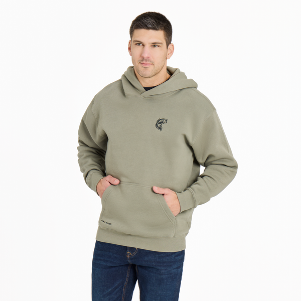 Men's Good Vibes Fleece Hoodie - Simple Fish - Life is Good Westport, Canada