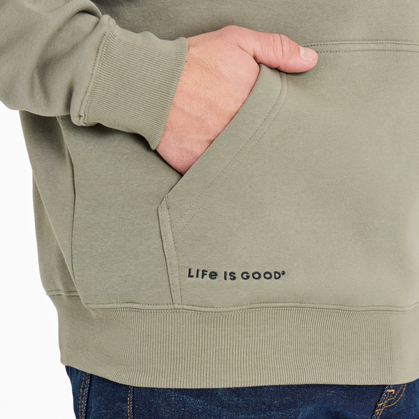 Men's Good Vibes Fleece Hoodie - Simple Fish - Life is Good Westport, Canada