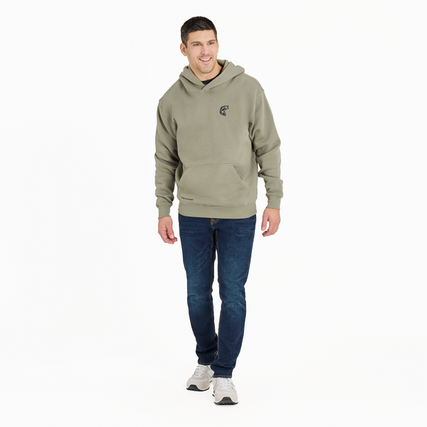 Men's Good Vibes Fleece Hoodie - Simple Fish - Life is Good Westport, Canada