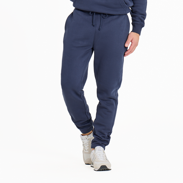 Men's Good Vibes Fleece Jogger - Solid (Inkwell Blue) - Life is Good Westport, Canada