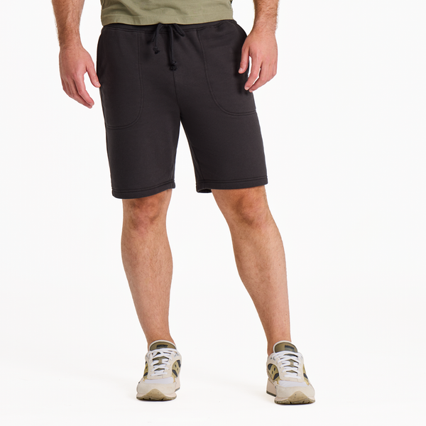 Men's Good Vibes Fleece Short - Solid (True Black) - Life is Good Westport, Canada