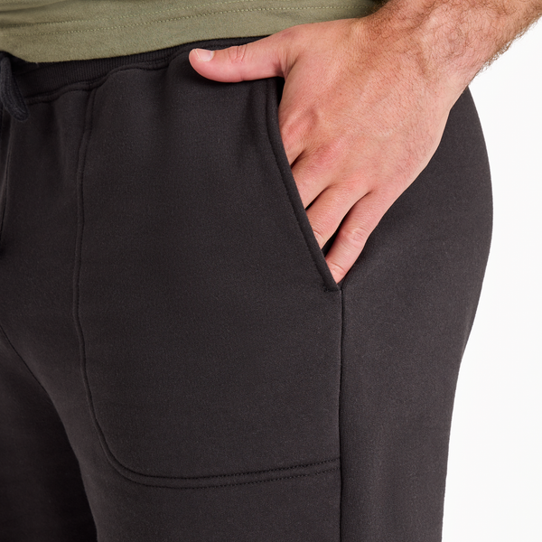 Men's Good Vibes Fleece Short - Solid (True Black) - Life is Good Westport, Canada