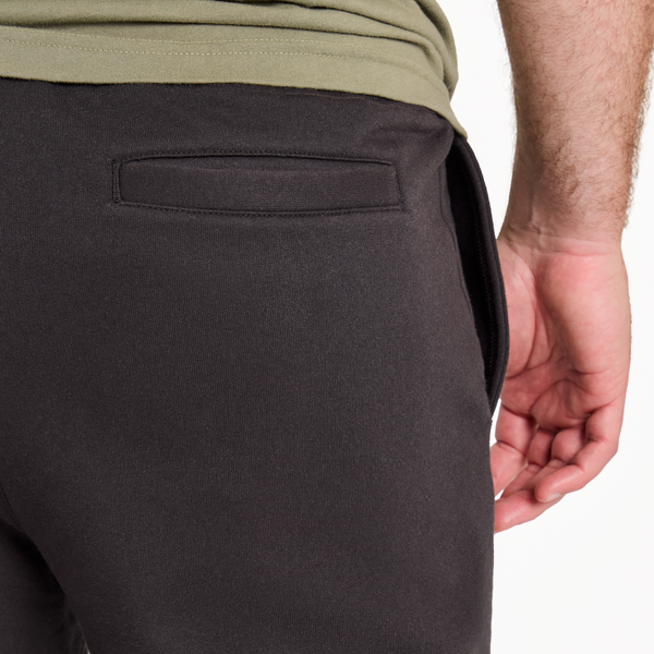 Men's Good Vibes Fleece Short - Solid (True Black) - Life is Good Westport, Canada