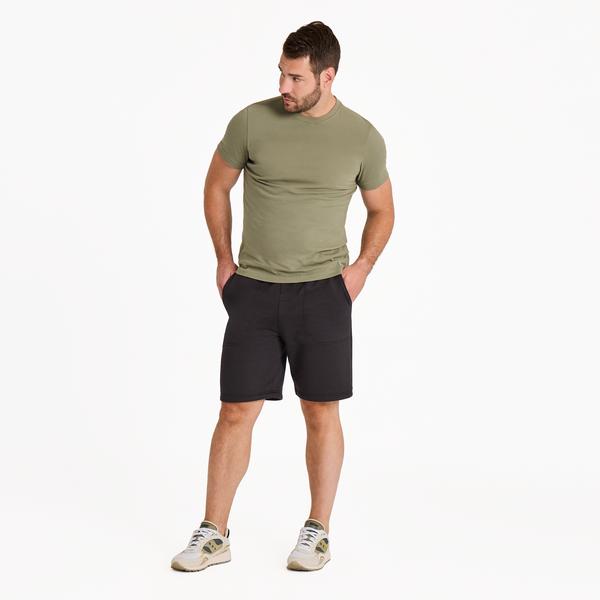 Men's Good Vibes Fleece Short - Solid (True Black) - Life is Good Westport, Canada