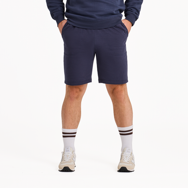 Men's Good Vibes Fleece Short - Solid (Inkwell Blue) - Life is Good Westport, Canada