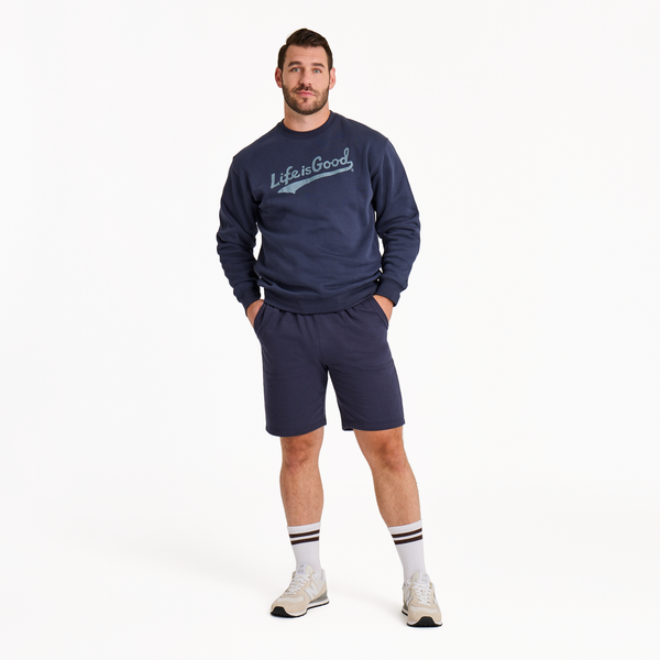 Men's Good Vibes Fleece Short - Solid (Inkwell Blue) - Life is Good Westport, Canada