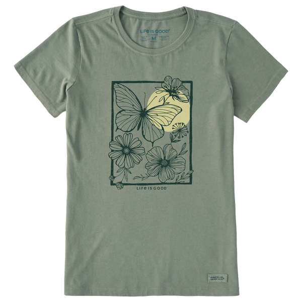 Women's Crusher Tee - Butterfly Medley - Life is Good Westport, Canada