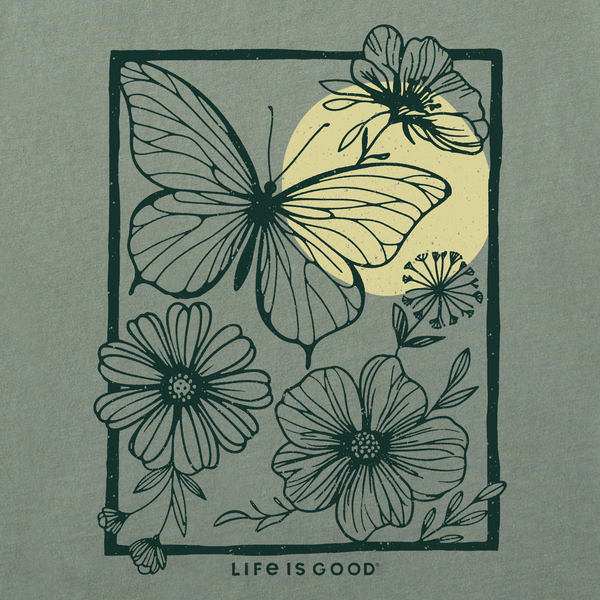 Women's Crusher Tee - Butterfly Medley - Life is Good Westport, Canada