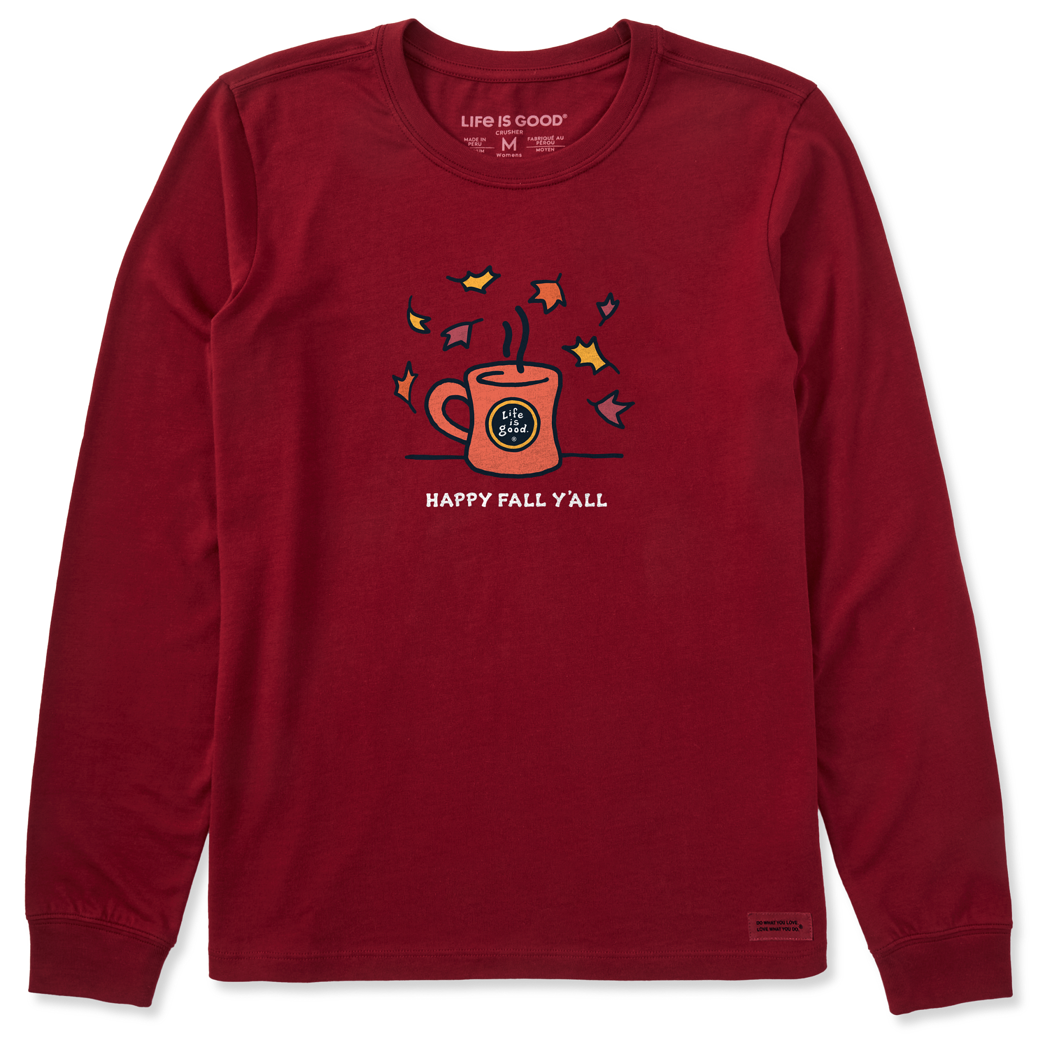 Women's Long Sleeve Crusher Tee - Happy Fall Y'all