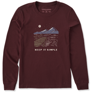 Women's Long Sleeve Crusher Tee - Keep it Simple Dock