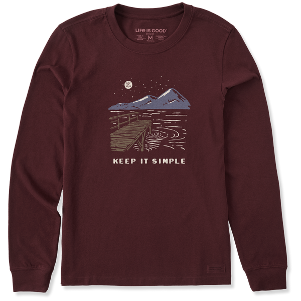 Women's Long Sleeve Crusher Tee - Keep it Simple Dock