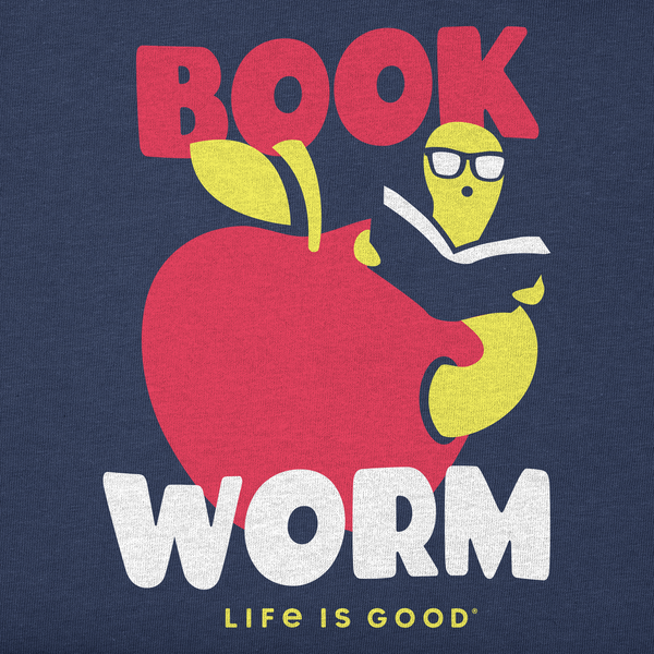Women's Long Sleeve Crusher Tee - Book Worm - Life is Good Westport, Canada