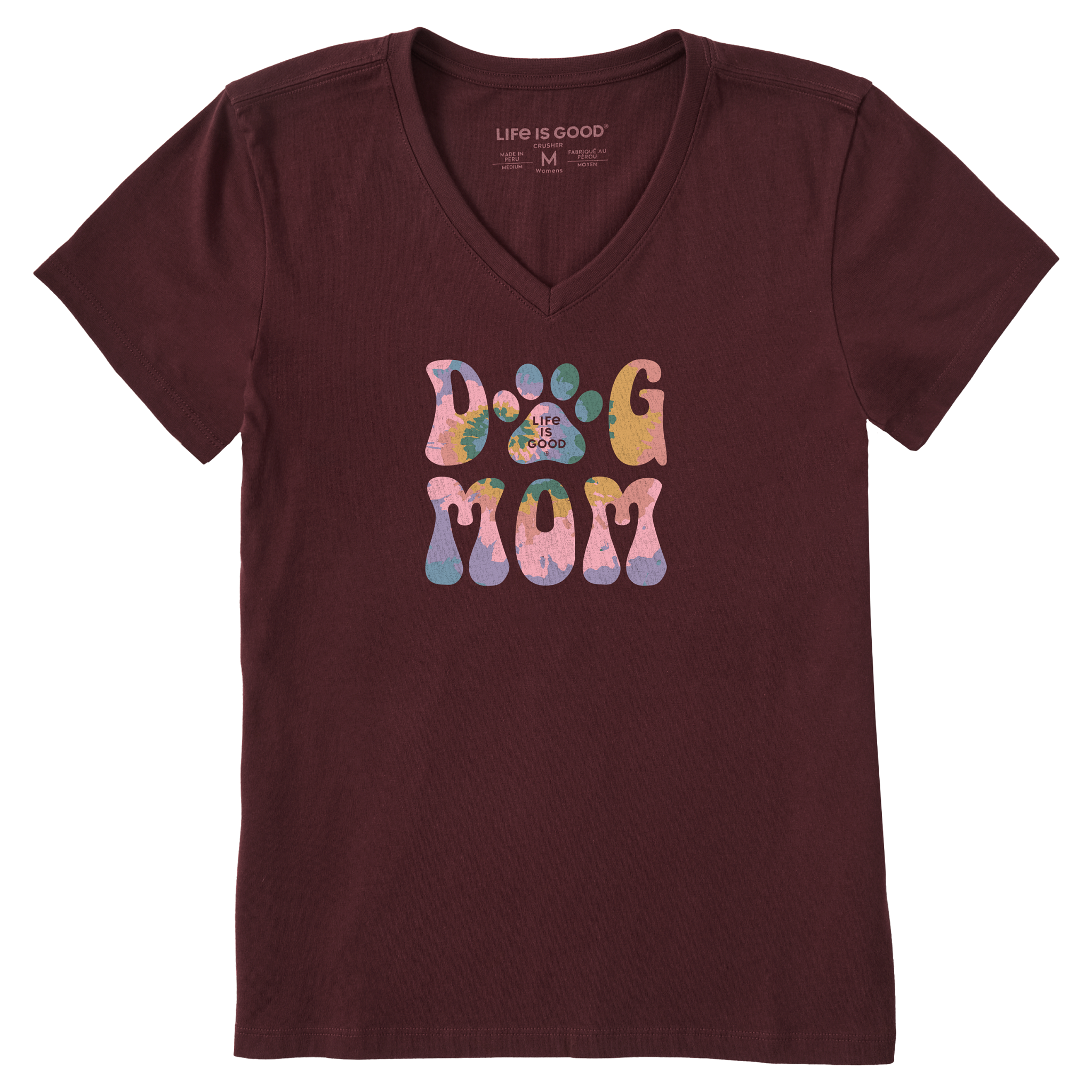 Women's Crusher Vee - Tie Dye Dog Mom