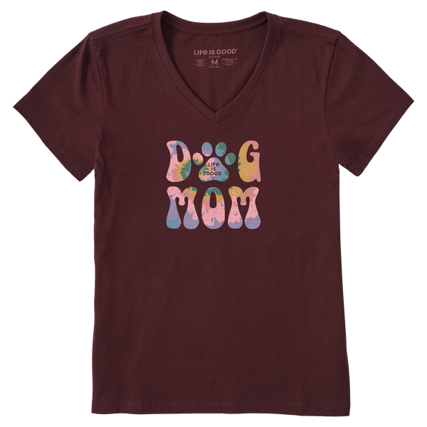 Women's Crusher Vee - Tie Dye Dog Mom