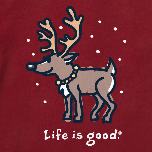 Women's Crusher Vee - Snowy Reindeer