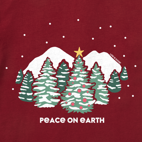 Women's Long Sleeve Crusher Vee - Snowy Christmas - Life is Good Westport, Canada