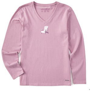 Women's Long Sleeve Crusher Vee - Mini Adirondack