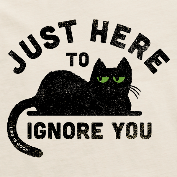 Women's Long Sleeve Crusher Vee - Just Here To Ignore You (Cat) - Life is Good Westport, Canada